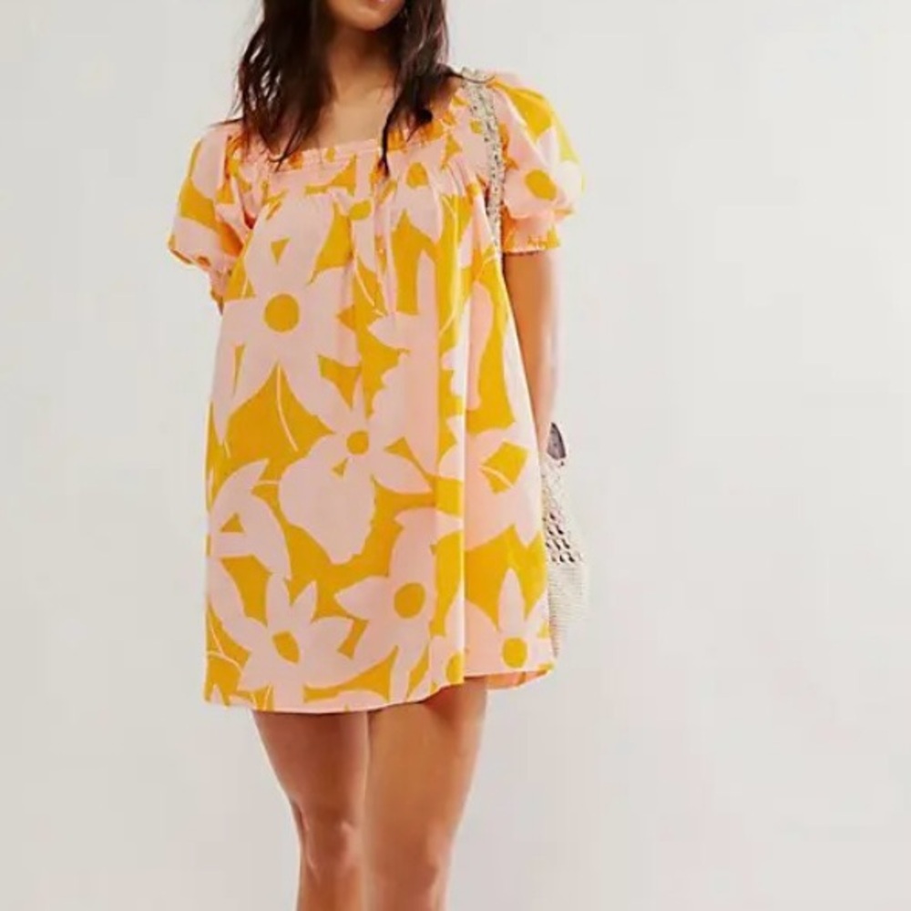 Free People Mila printed mini dress size small